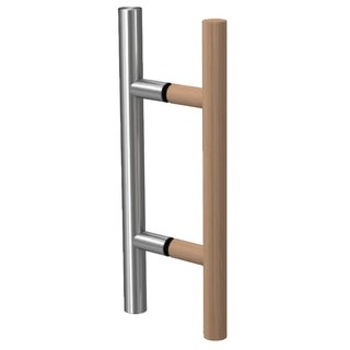 Sauna door handles 25/300/500 stainless steel/wood