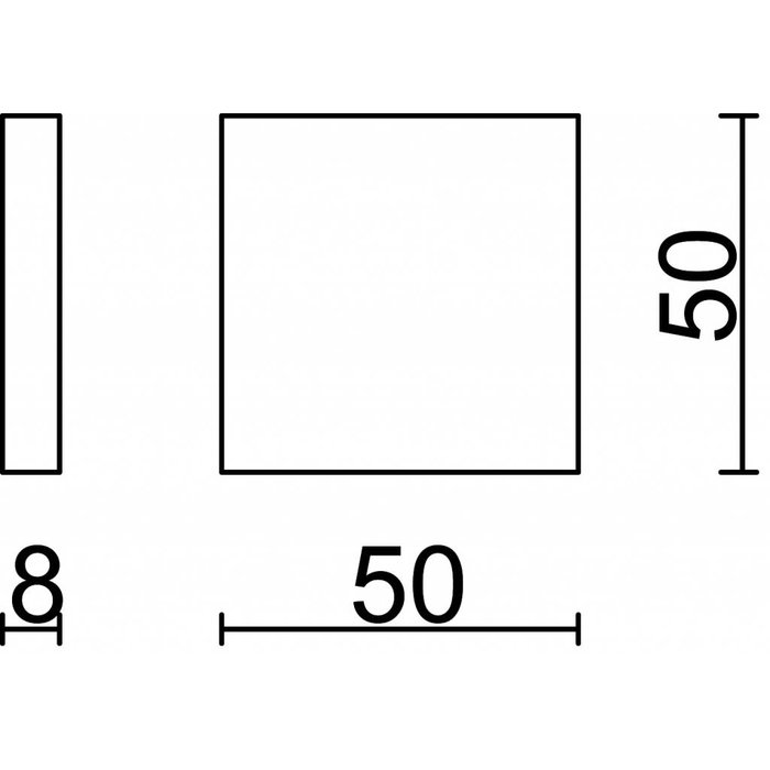 HDD Blinde rozet square shape zwart