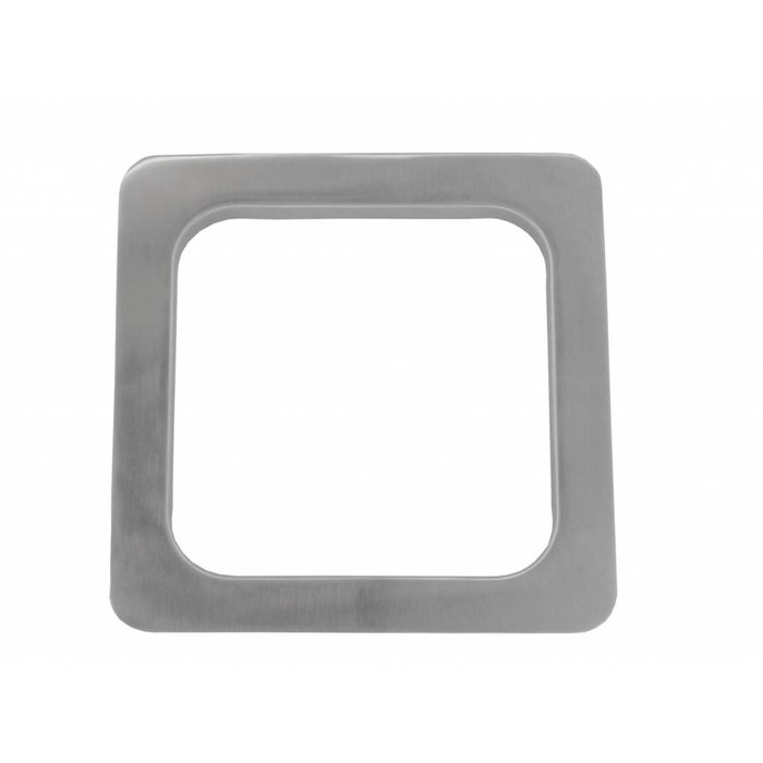 HDD Porthole square 190 mm square stainless steel plus without screw holes