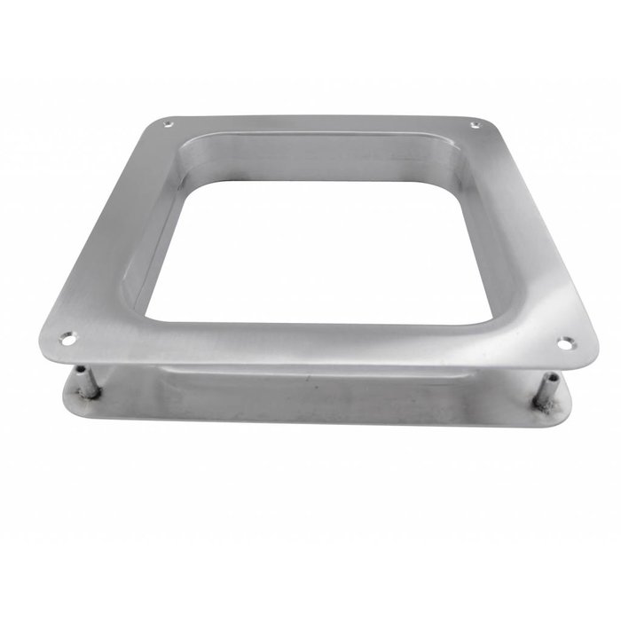 HDD Patrijspoort vierkant 190 mm inox plus met patentvijzen