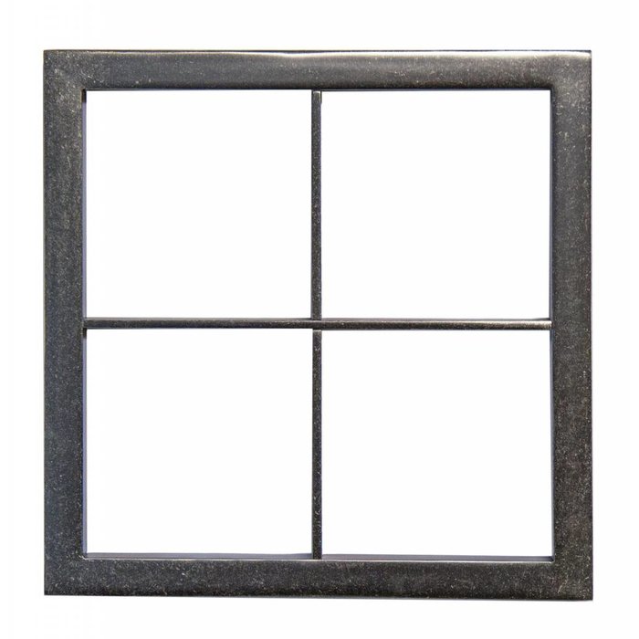 HDD Square porthole old silver 245mm