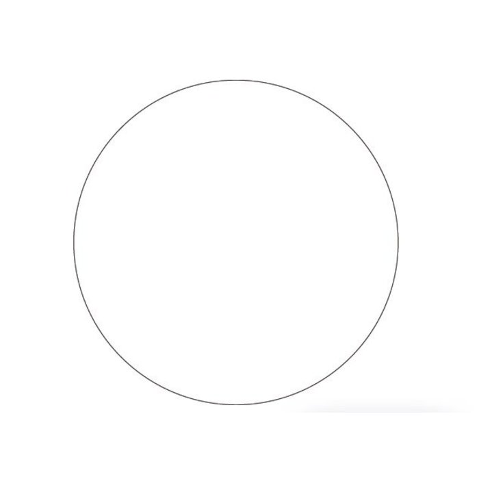 HDD Verre rond transparent 198 mm épaisseur 4 mm