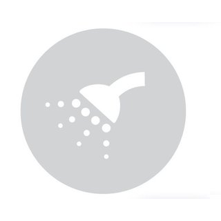 HDD Glass round picto bathroom 298mm thickness 4mm