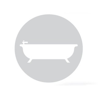 HDD Runde Picto-Badewanne aus Glas, 298 mm, Dicke 4 mm