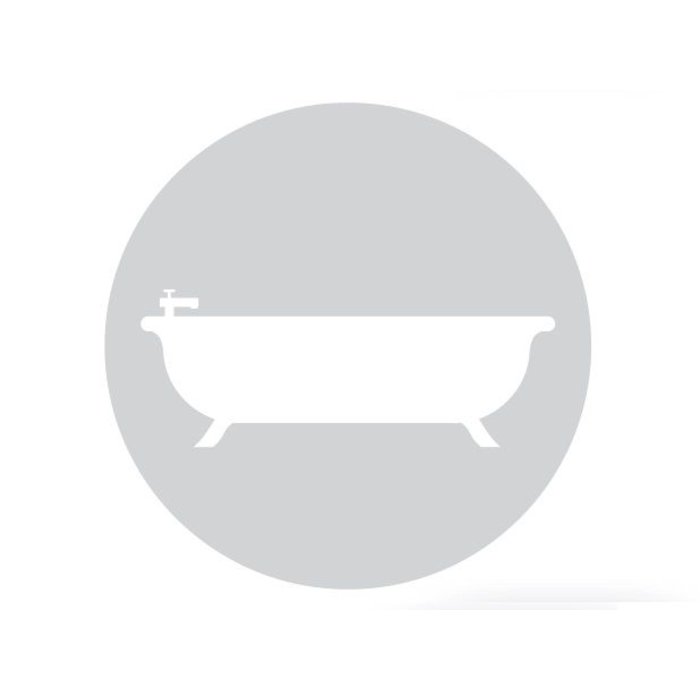 HDD Glas rond picto badkuip 298mm dikte 4mm