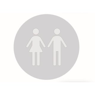 HDD Glas-Toilettenrollo mit rundem Picto, 198 mm, Dicke 4 mm