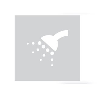 HDD Verre carré picto salle de bain 198mm épaisseur 4mm