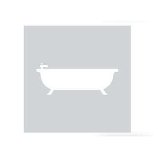 HDD Glass square picto bathtub 198mm thickness 4mm