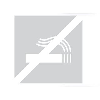 HDD Glass square picto smoking ban 198mm thickness 4mm