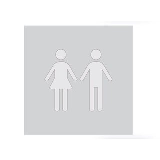 HDD Store WC picto carré en verre 198mm épaisseur 4mm