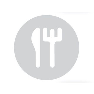 HDD Glass round picto cutlery 198 mm thickness 4 mm