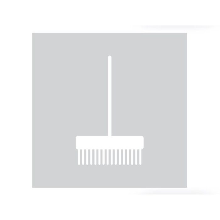 HDD Glas vierkant picto borstel 198mm dikte 4mm