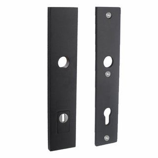 Intersteel SKG3 Ecrans de sécurité profil rectangulaire trou de cylindre 92mm noir