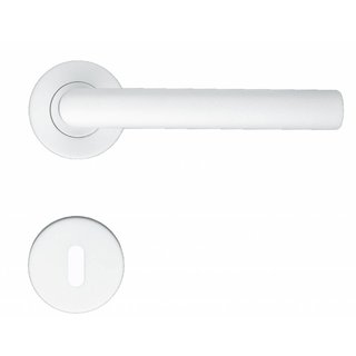 Witte i shape 19mm met sleutelplaatjes | Deurklinkenshop