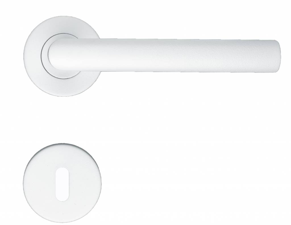 Witte i shape 19mm met sleutelplaatjes | Deurklinkenshop
