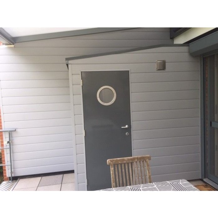 Porthole B4000-A6 350 mm stainless steel look + transparent safety glass