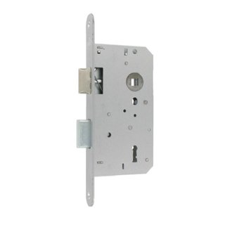 Assa Abloy Verrou à clavier Litto aspect acier inoxydable 72/50 - plaque avant arrondie 205x22