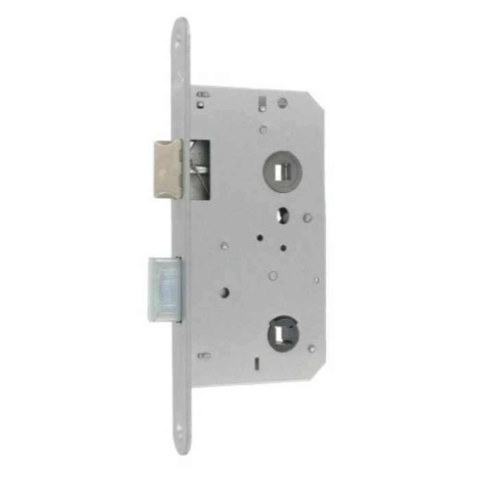 Assa Abloy Litto WC lock - spindle size 78mm - backset 50 mm - stainless steel look with reversible latch