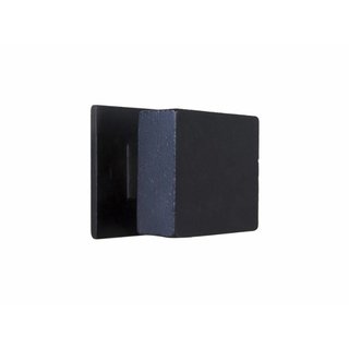 Dauby Square front door knob PQ-65 aged iron black - 65mm