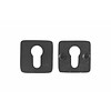 Dauby Set veiligheidsrozet vierkant 50mm - verouderd ijzer - zwart