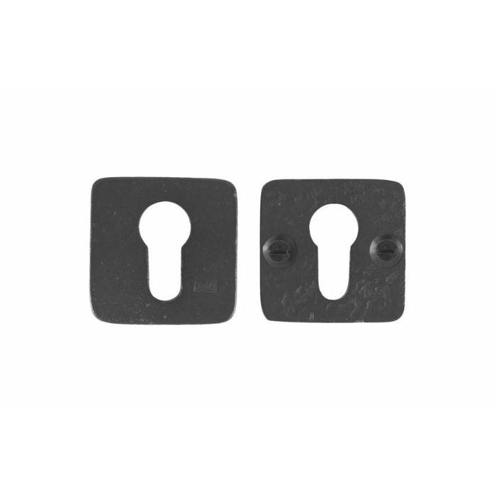 Dauby Schwarze Sicherheitsrosette aus gealtertem Eisen mit einem Durchmesser von 50mm