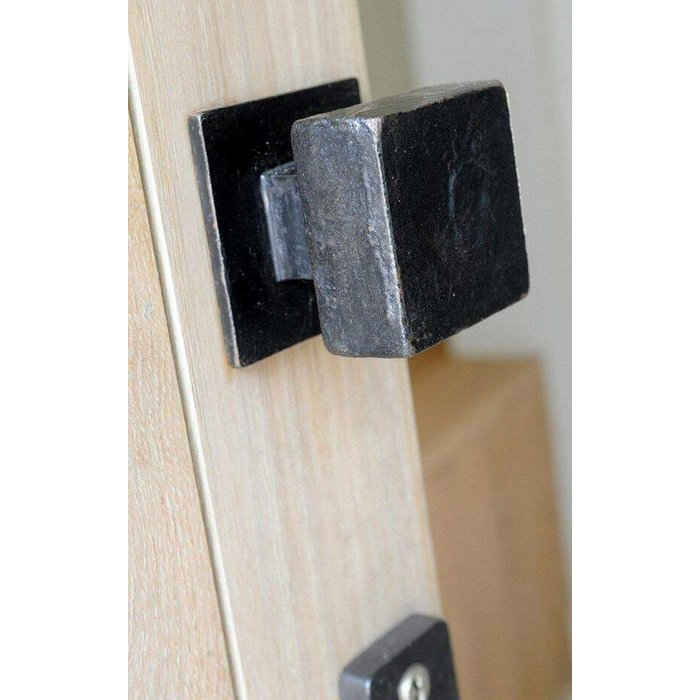 Dauby Rosette de sécurité noire en fer vieilli d'un diamètre de 50mm