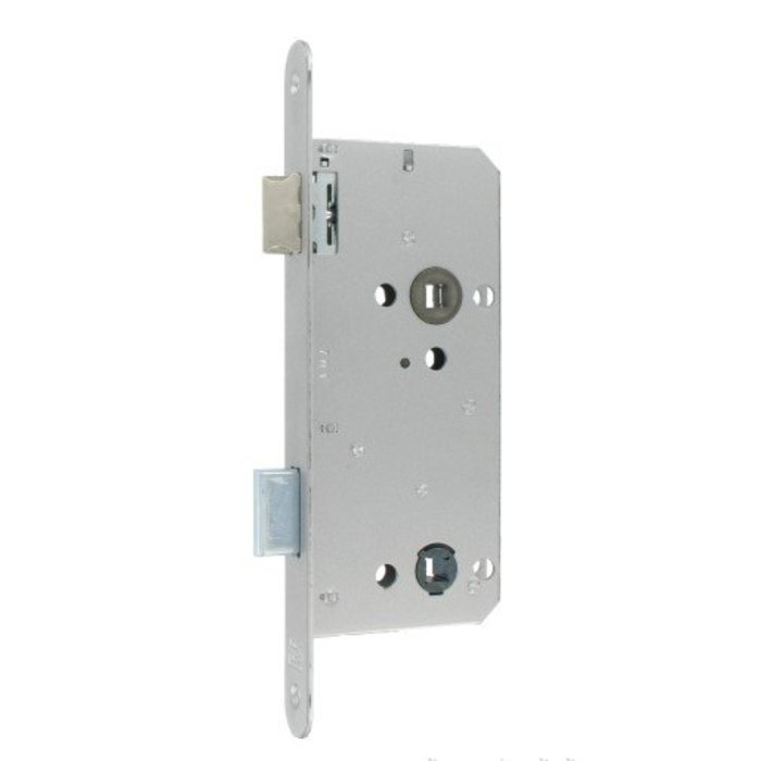 Assa Abloy Litto WC-Lock Schaftgröße 96 - Dorn 50 - Edelstahl lackiert - abgerundete Frontplatte von 240x22mm