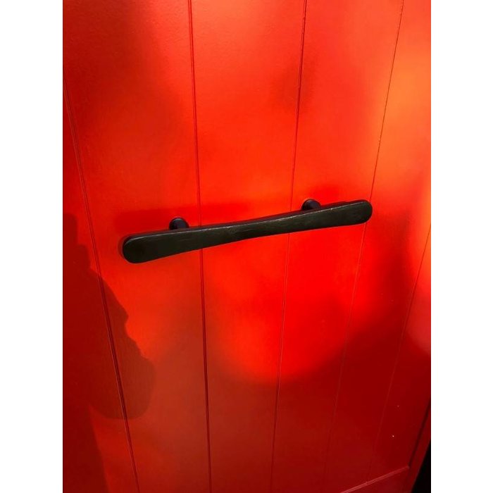Dauby Black front door handle PMBU 200/358mm cast from naturally aged iron