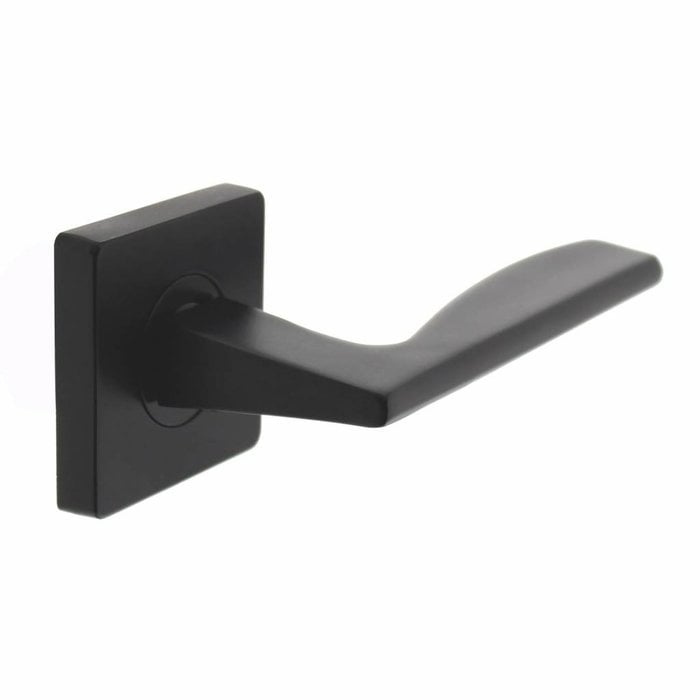 Intersteel Intersteel Apollo door handle on square rosette matt black