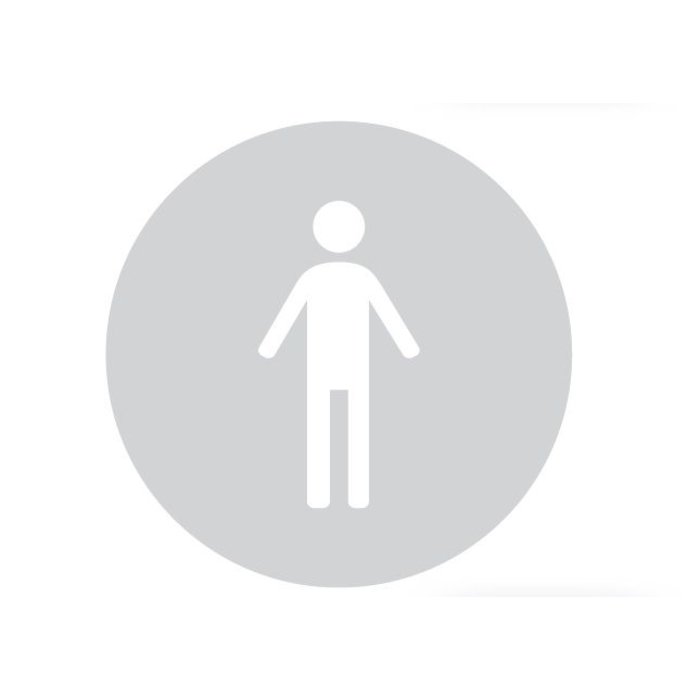 HDD GLAS ROND PICTO WC MAN 198 MM DIKTE 8 MM