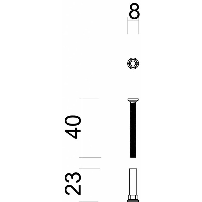 HDD Vis fixation a travers 60 mm