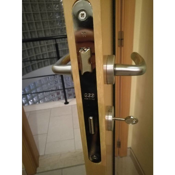 AGB AGB Slot nikkel 90mm - 238x22mm - Sleutelgat 90mm - doorn 50mm