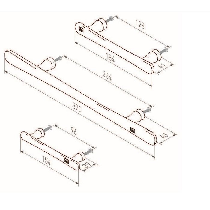Dauby Furniture handle PMBU-96 aged iron black