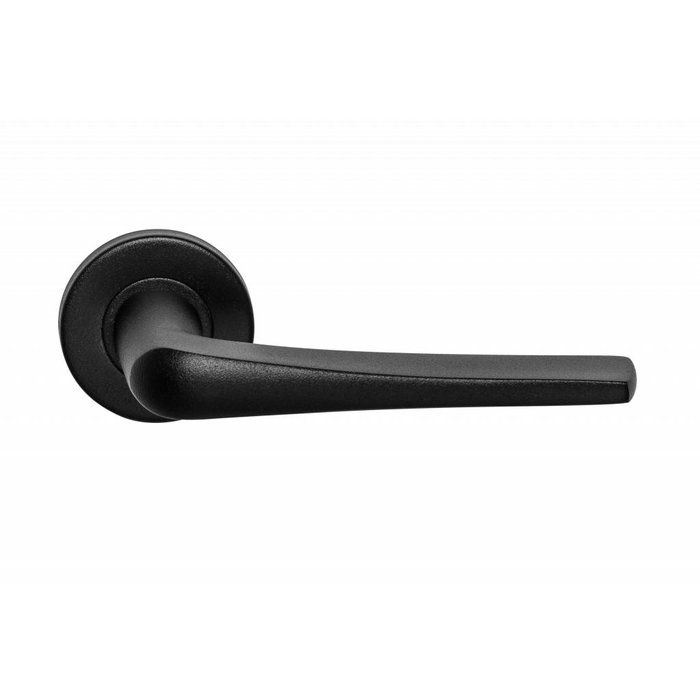 In-Door Poignée de porte noire Vince en acier inoxydable avec laque texturée noire mate