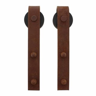 Intersteel Jeu de 2 galets droits 290mm pour système de porte coulissante 450101 acier finition antique