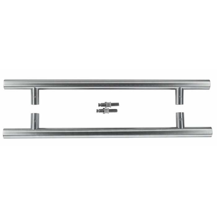 HDD RVS deurgrepen T 30/350/500 inox plus paar voor glas