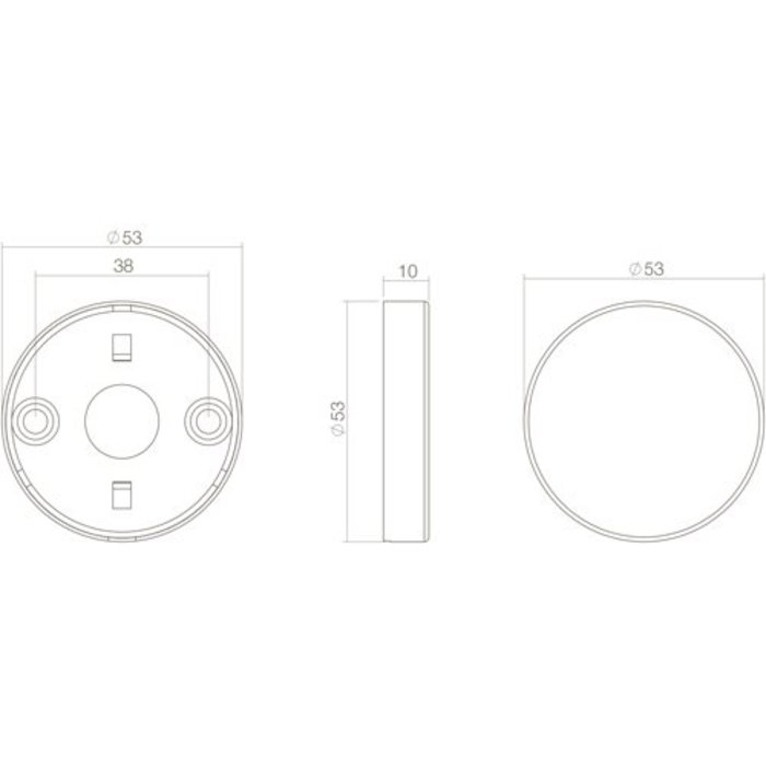 Intersteel 1 Cover escutcheon round concealed metal stainless steel/matt black