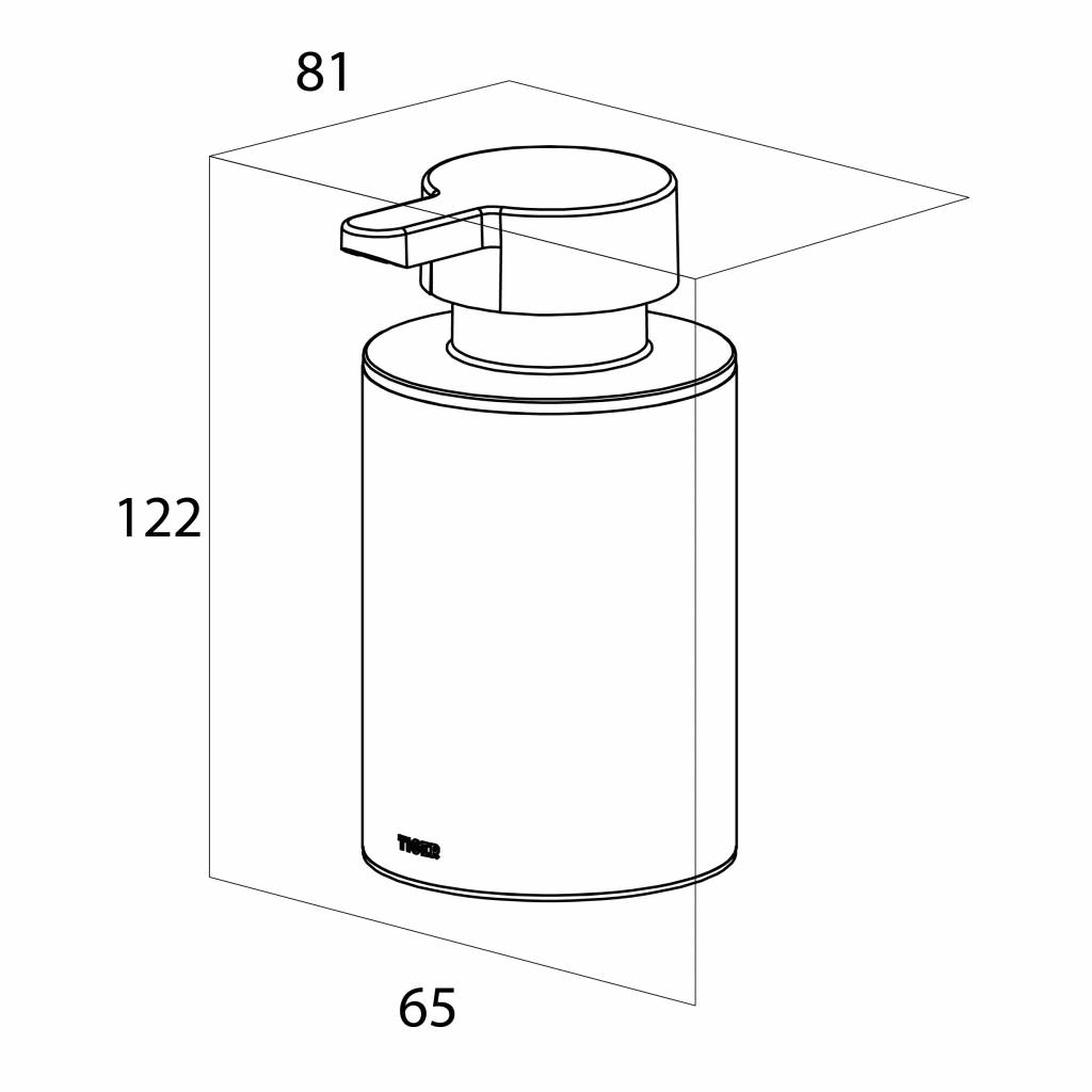 Tiger Colar Seifenspender freistehend in gebürstetem Edelstahl
