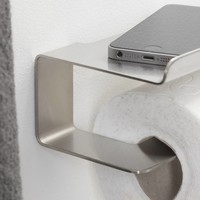 Tiger Colar Toiletrolhouder met planchet RVS geborsteld