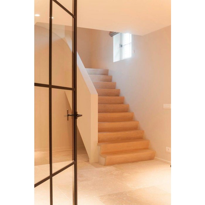 Dauby Schwarze Türgriffe PHL „L+L“ -50mm - gealtertes Eisen (VO)