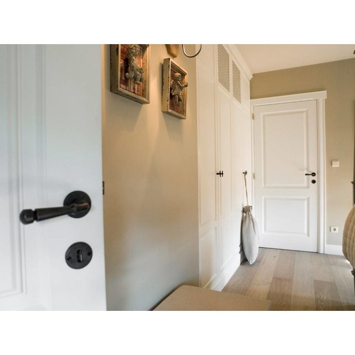 Dauby Poignées de porte PH1830 fer vieilli - noir sans plaques à clés