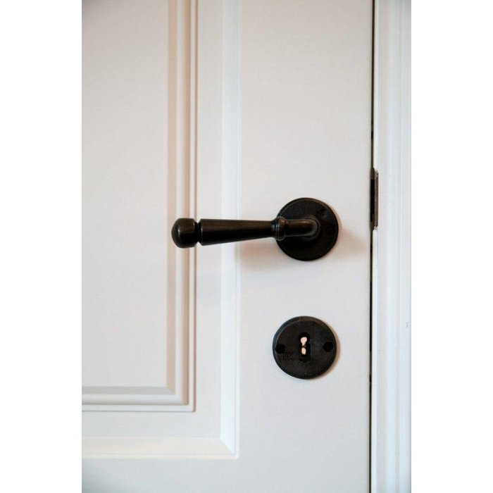 Dauby Poignée de porte Dauby Pure PH1830 / 50R sur rosace ronde – noir fer vieilli (VO) – paire