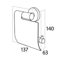 Tiger Boston Porte-rouleau papier toilette avec couvercle Acier inoxydable brossé