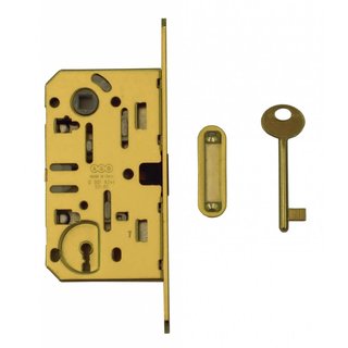 AGB Serrure magnétique AGB or - plaque frontale 195x18mm - trou de serrure 90mm