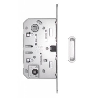 AGB Stainless steel look magnetic lock AGB - front plate 195x18mm -WC 96mm