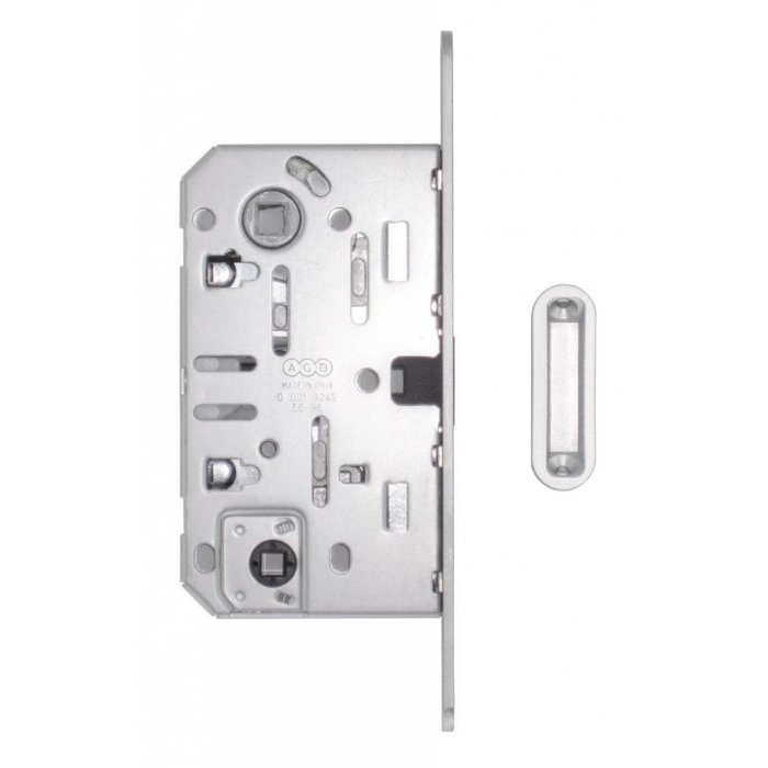 AGB Stainless steel look magnetic lock AGB - front plate 195x18mm -WC shaft size 96mm