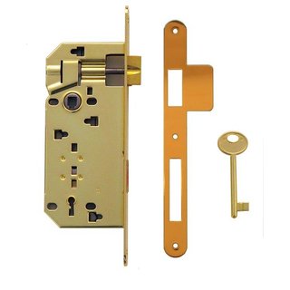 AGB SERRURE OR 90MM + CONTRE-PLAQUE PLUS LARGE