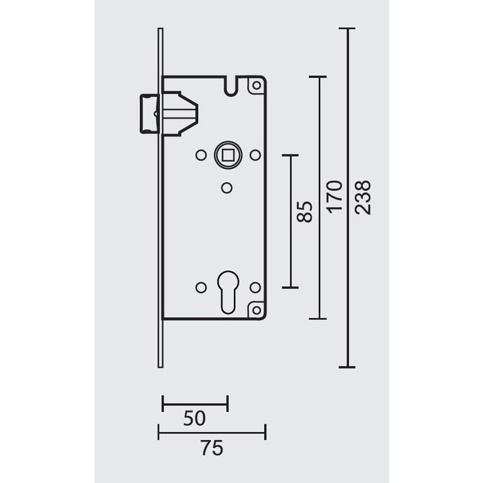 AGB Schloss AGB BRONZE Zylinder 85mm