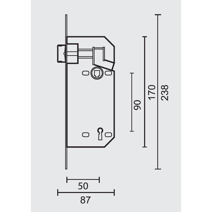 AGB Serrure AGB BRONZE 90mm