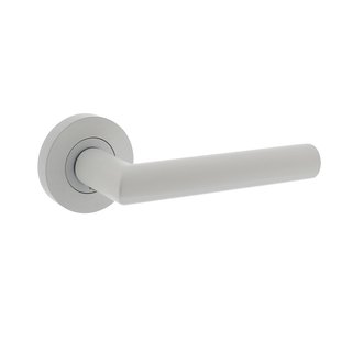 Intersteel White door handle Bastian on round rosette without BB